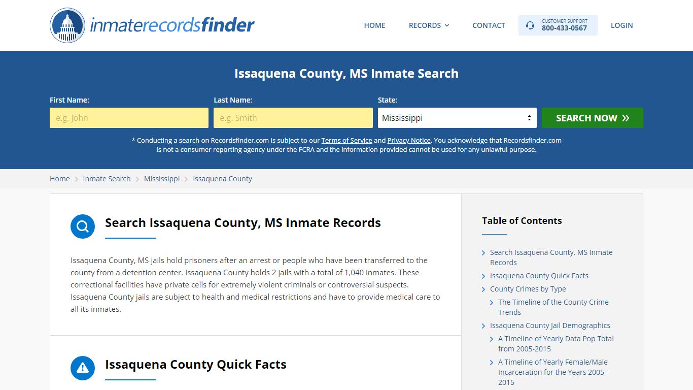 Issaquena County, MS Inmate Lookup & Jail Records Online